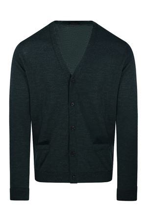 Caridgan in lana merino verde ROBERTO COLLINA | 253M01010M0126